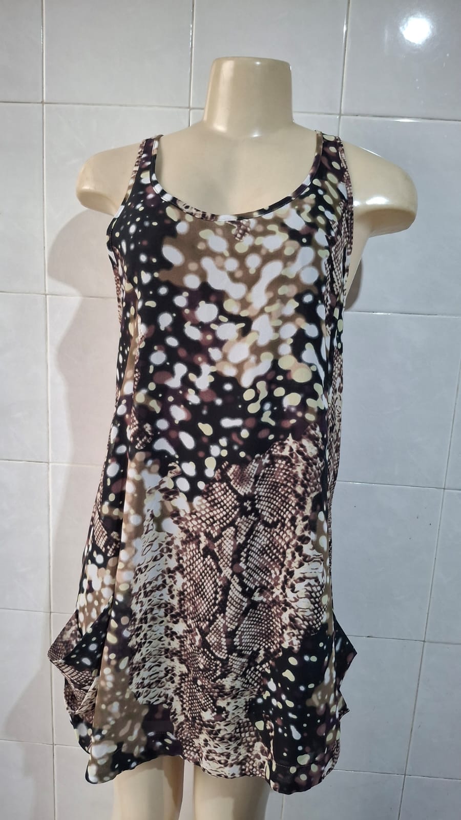 Vestido Curto Safari Blur